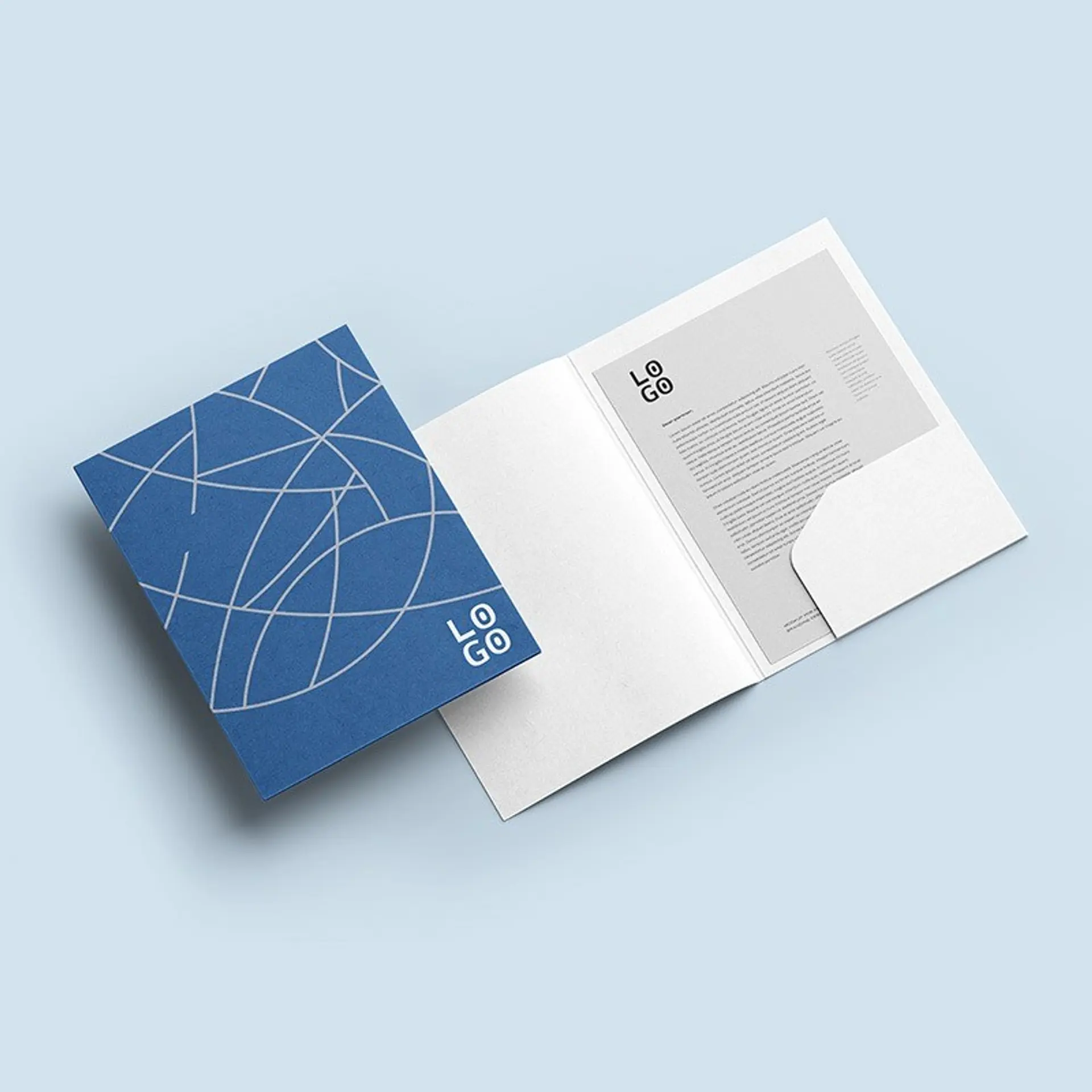 פולדר מעוצב עם כיס לבן